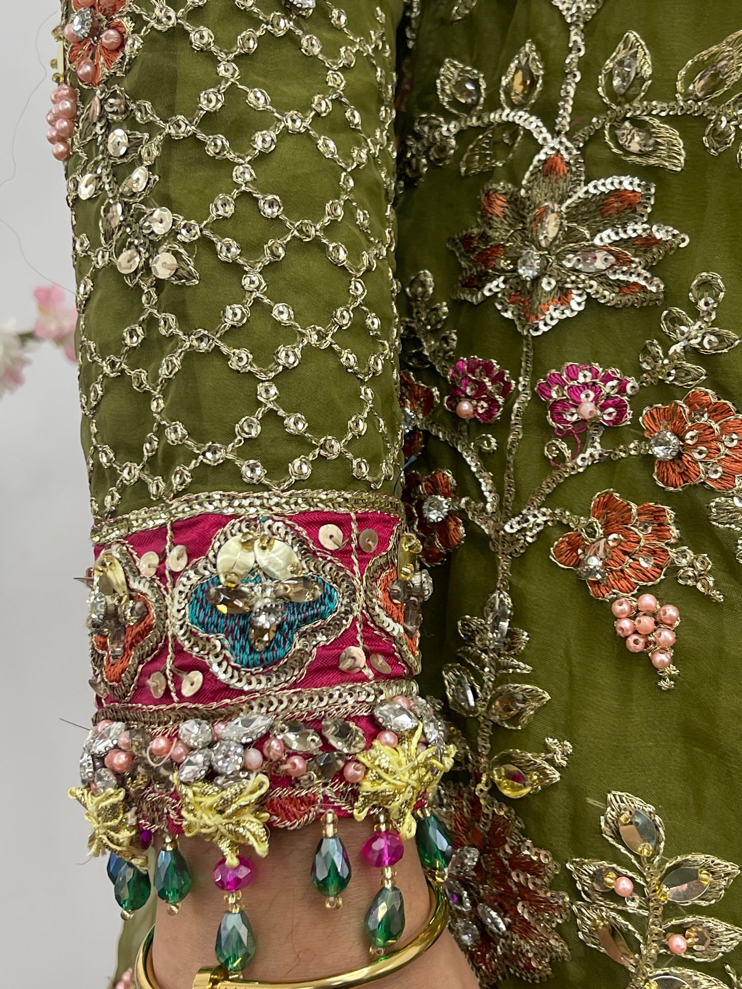 Mehndi - Maria B Inspired Maxi Lehnga