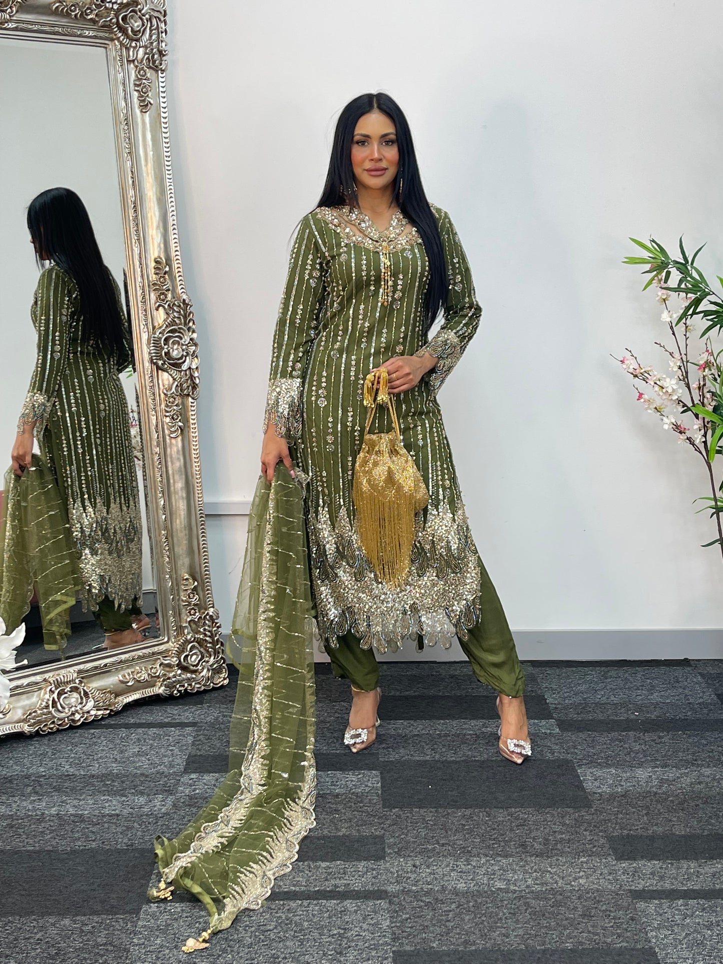 Payal - Cutdana Net - green - B