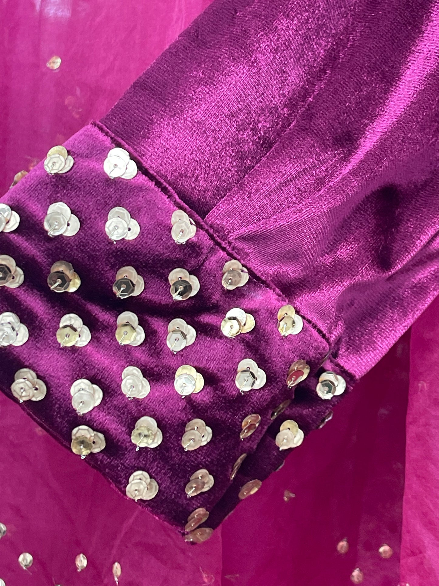 Sona l Plum Silk Velvet - Party Outfit l