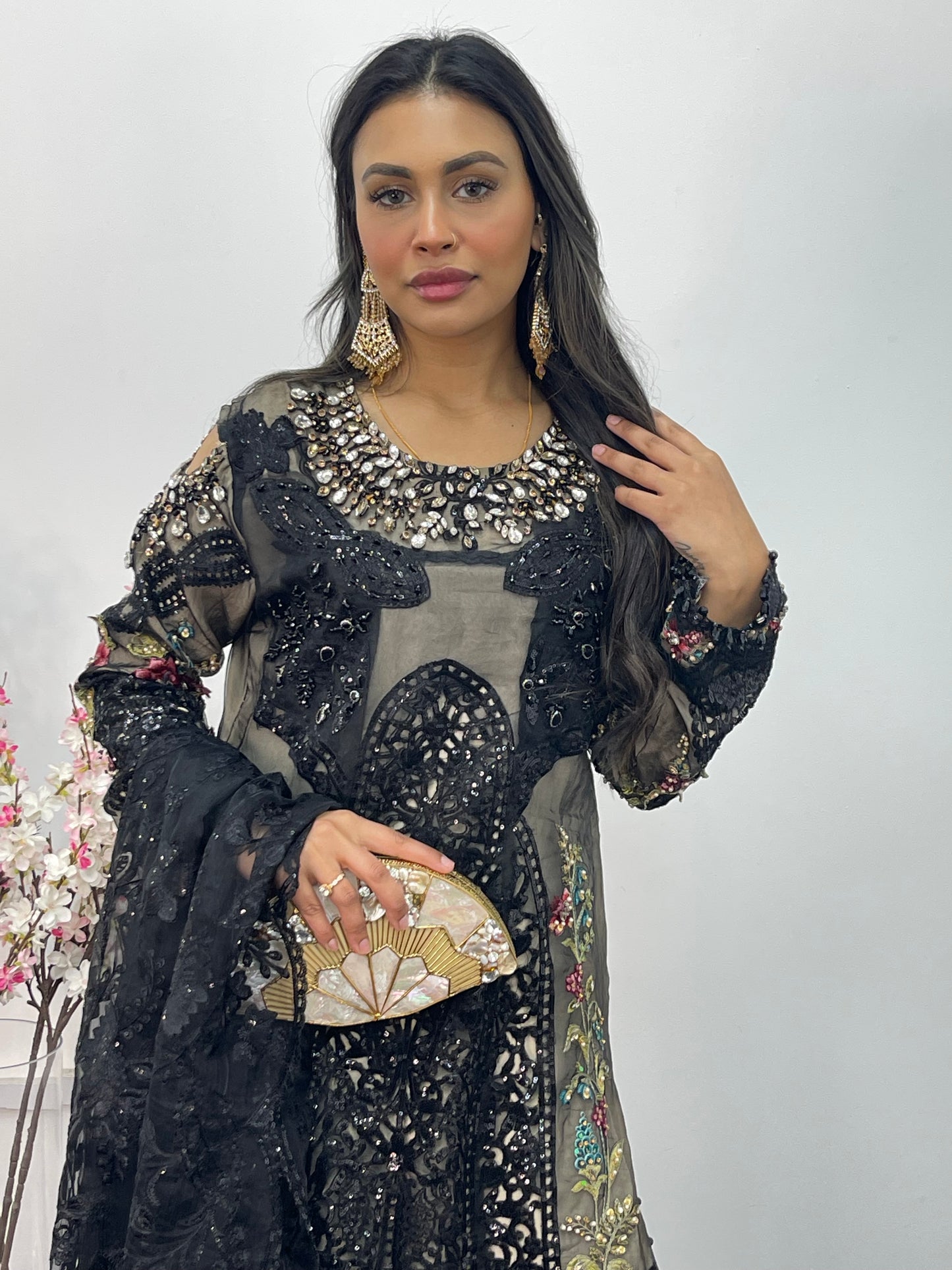 Nagin - Maria B Inspired Embroidered - Black -