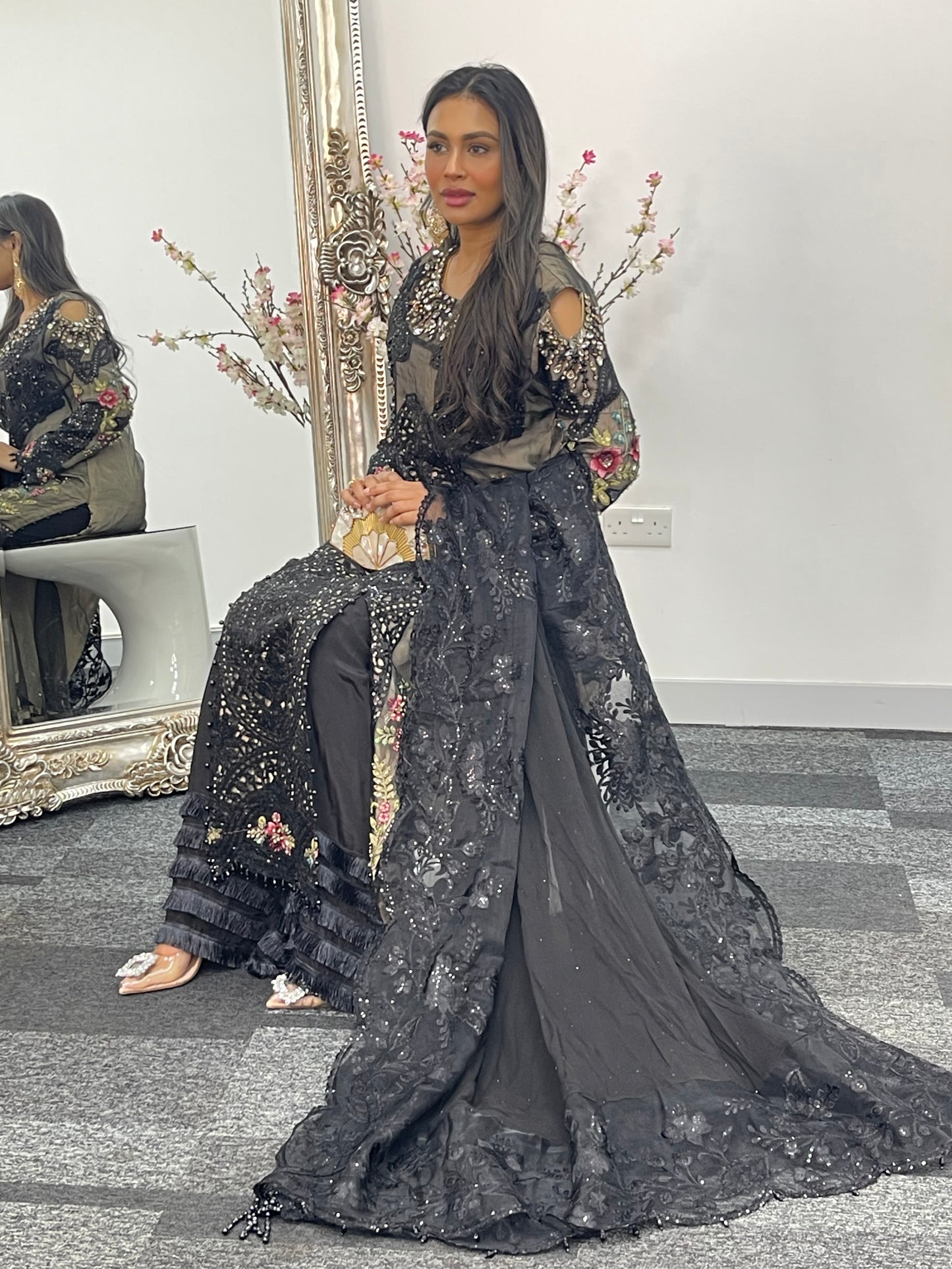 Nagin - Maria B Inspired Embroidered - Black -