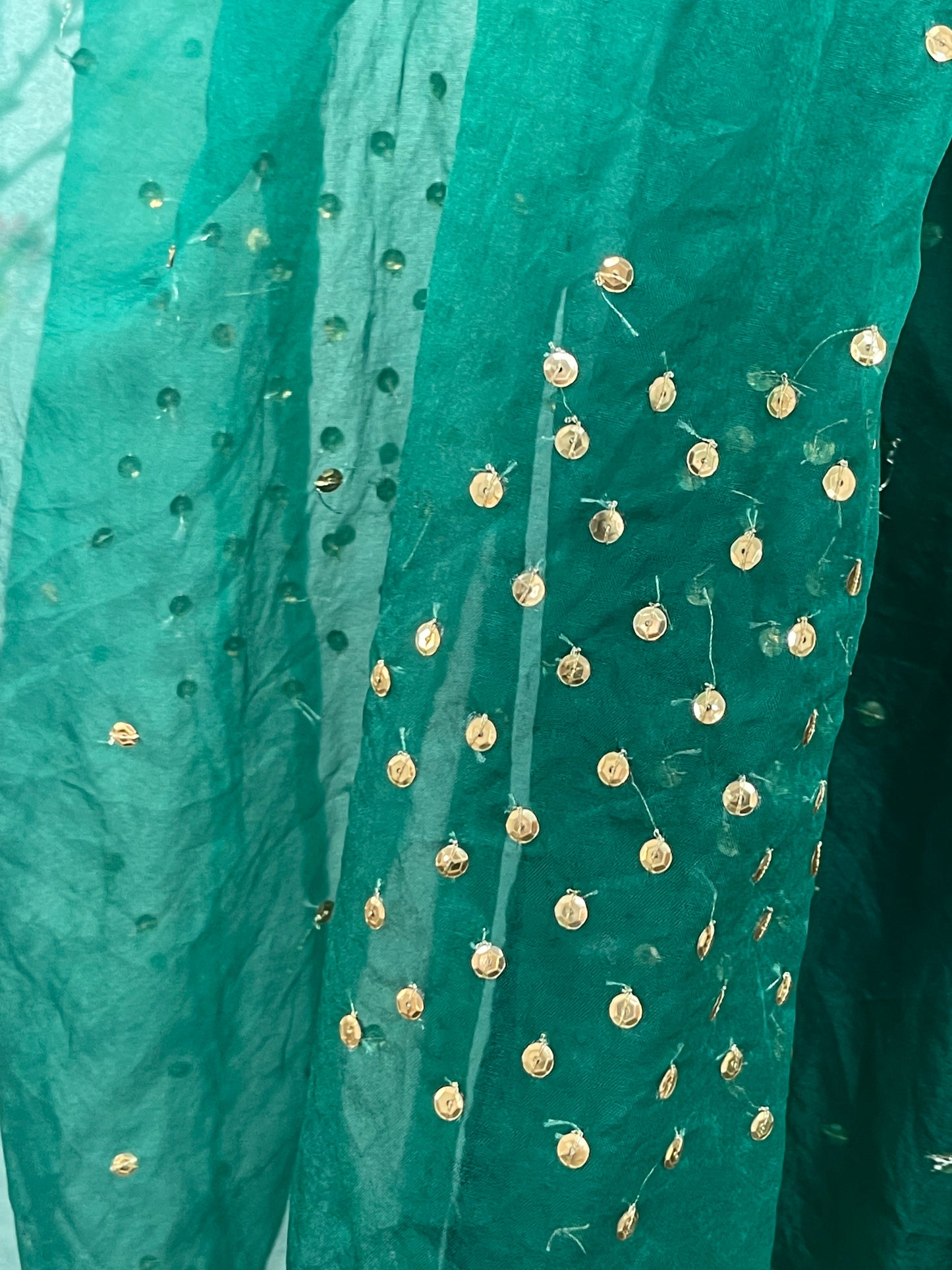 Sona l Green Silk Velvet - Party Outfit l
