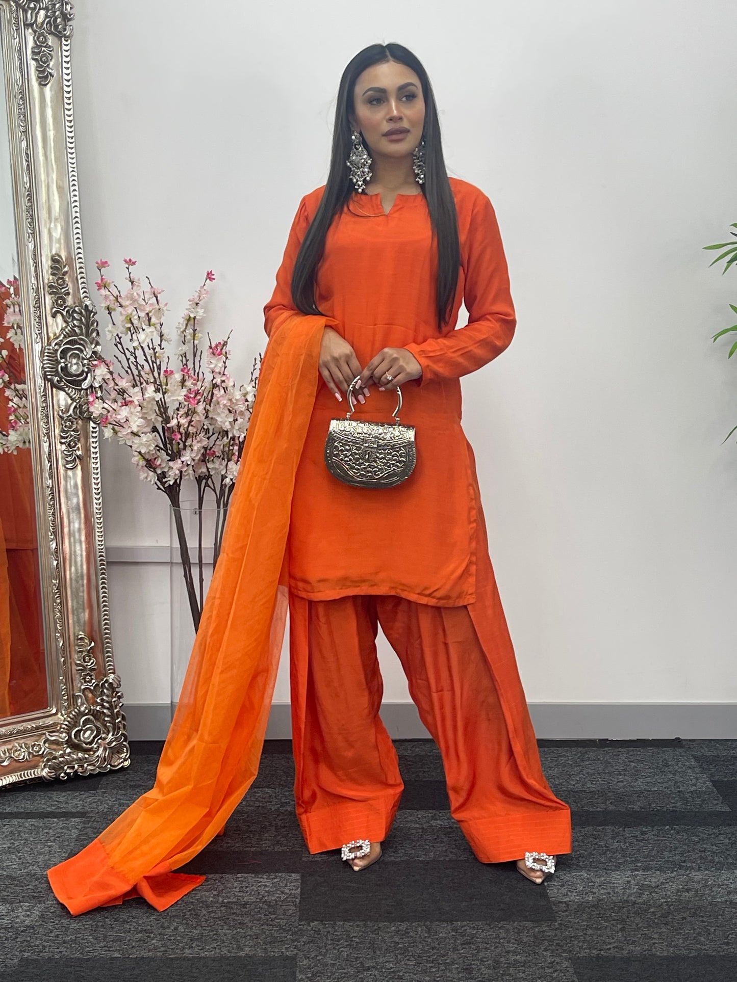Saba - Farshi Shalwar - Orange