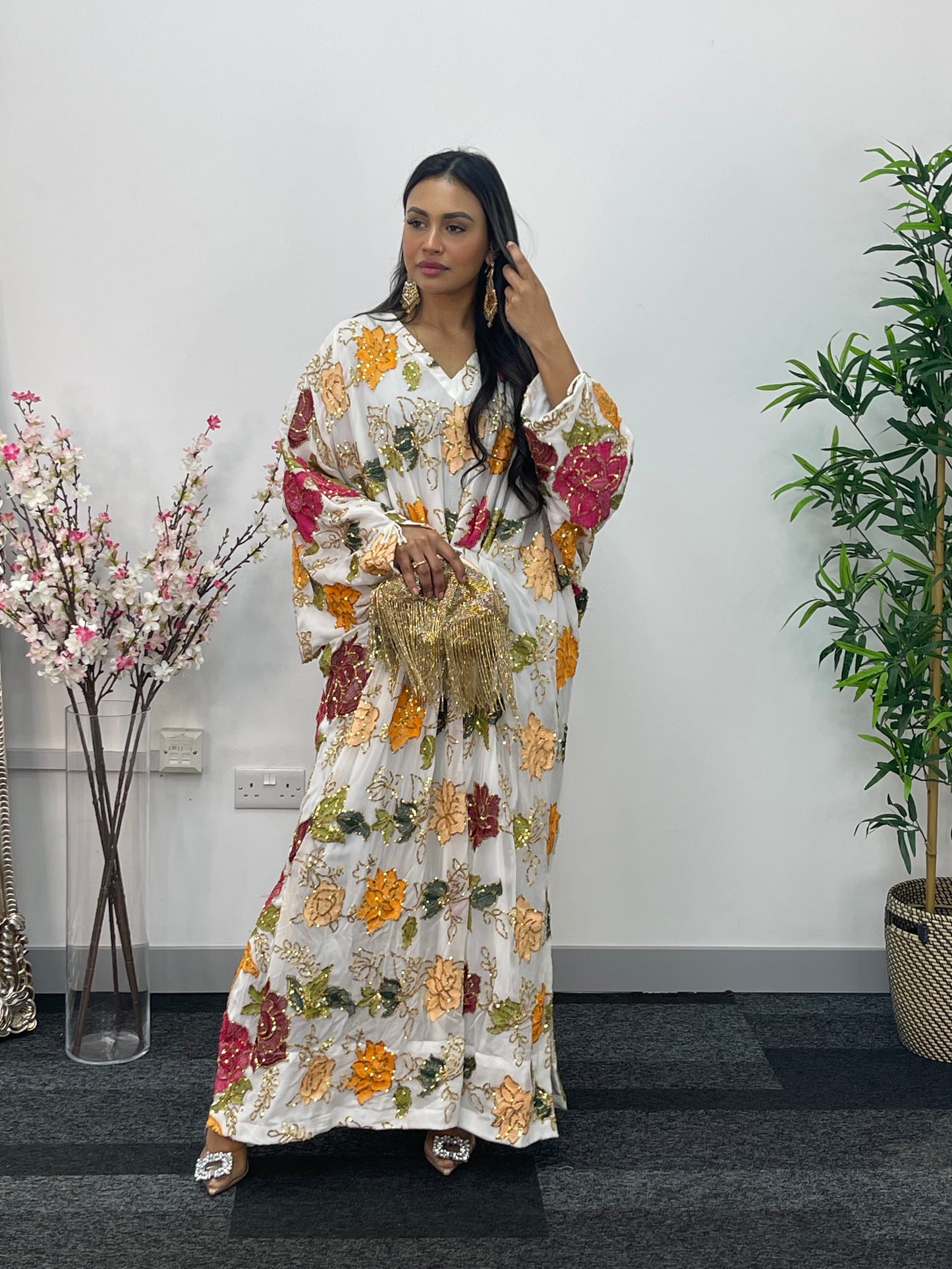 Chamkeela Gulab - White Kaftaan - Party Wear Kaftan