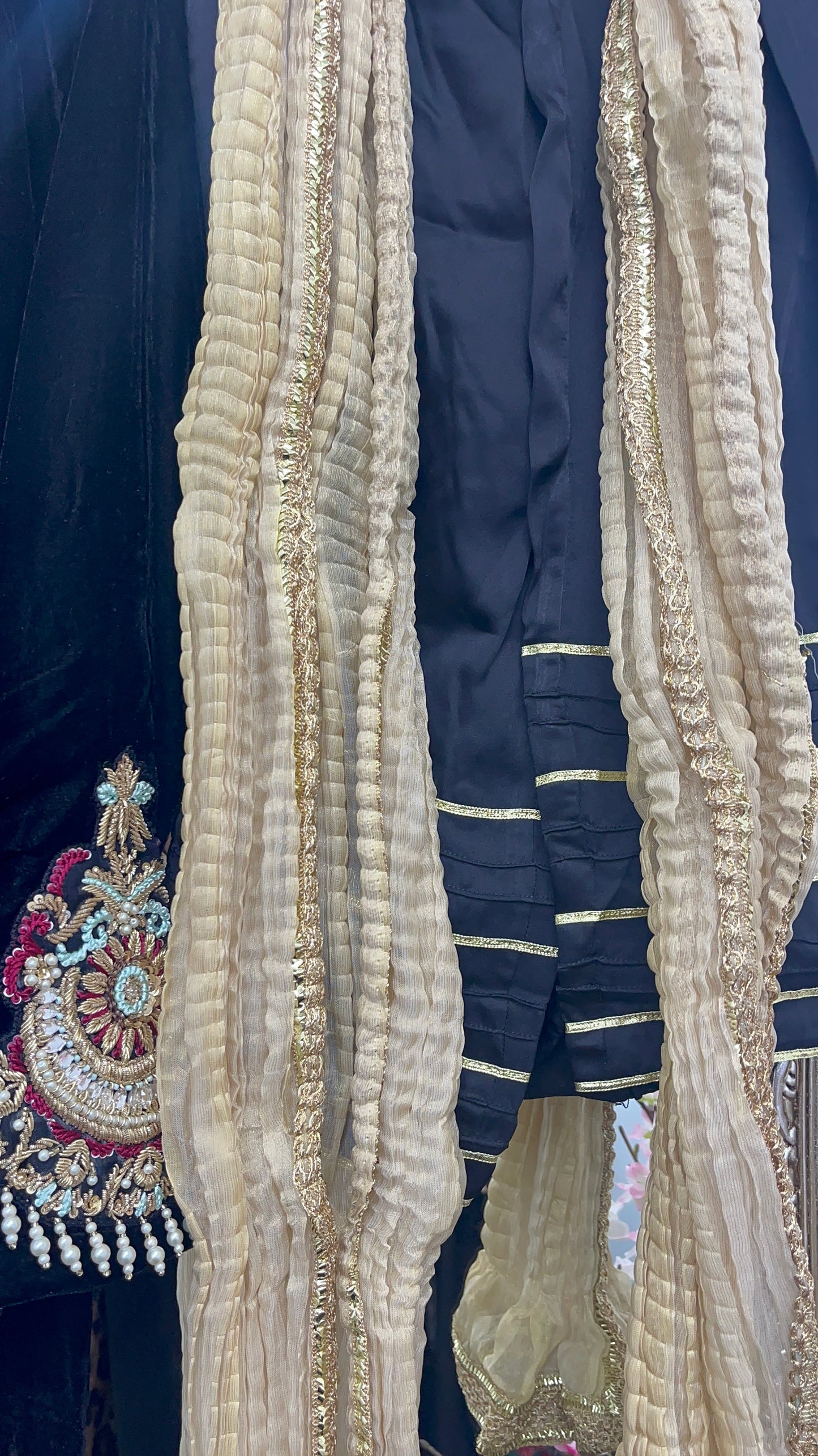 (Pre Order 3/4 Weeks) “sawan” Velvet Pret Black Party Wedding Outfit