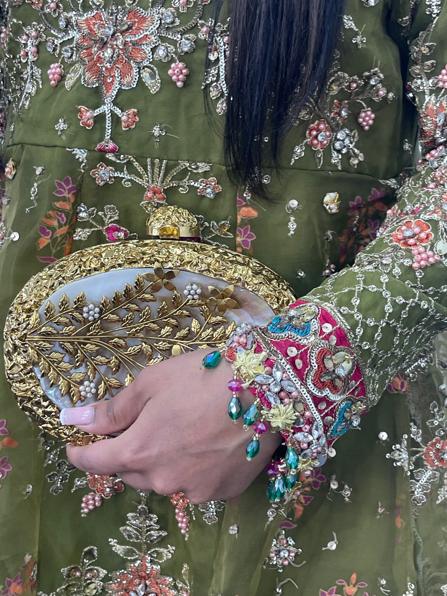 Mehndi - Maria B Inspired Maxi Lehnga
