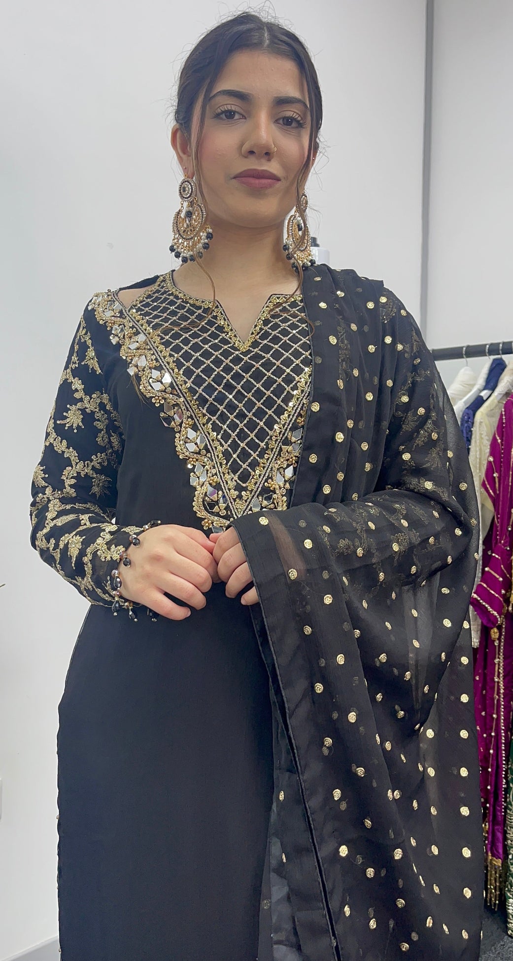 Afsana - Hand Work - Party Wear - Black