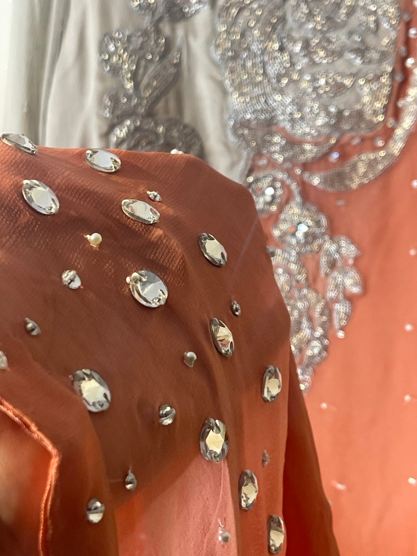 “Nageena” - Party Wear - Peach - Ivory - Nagina