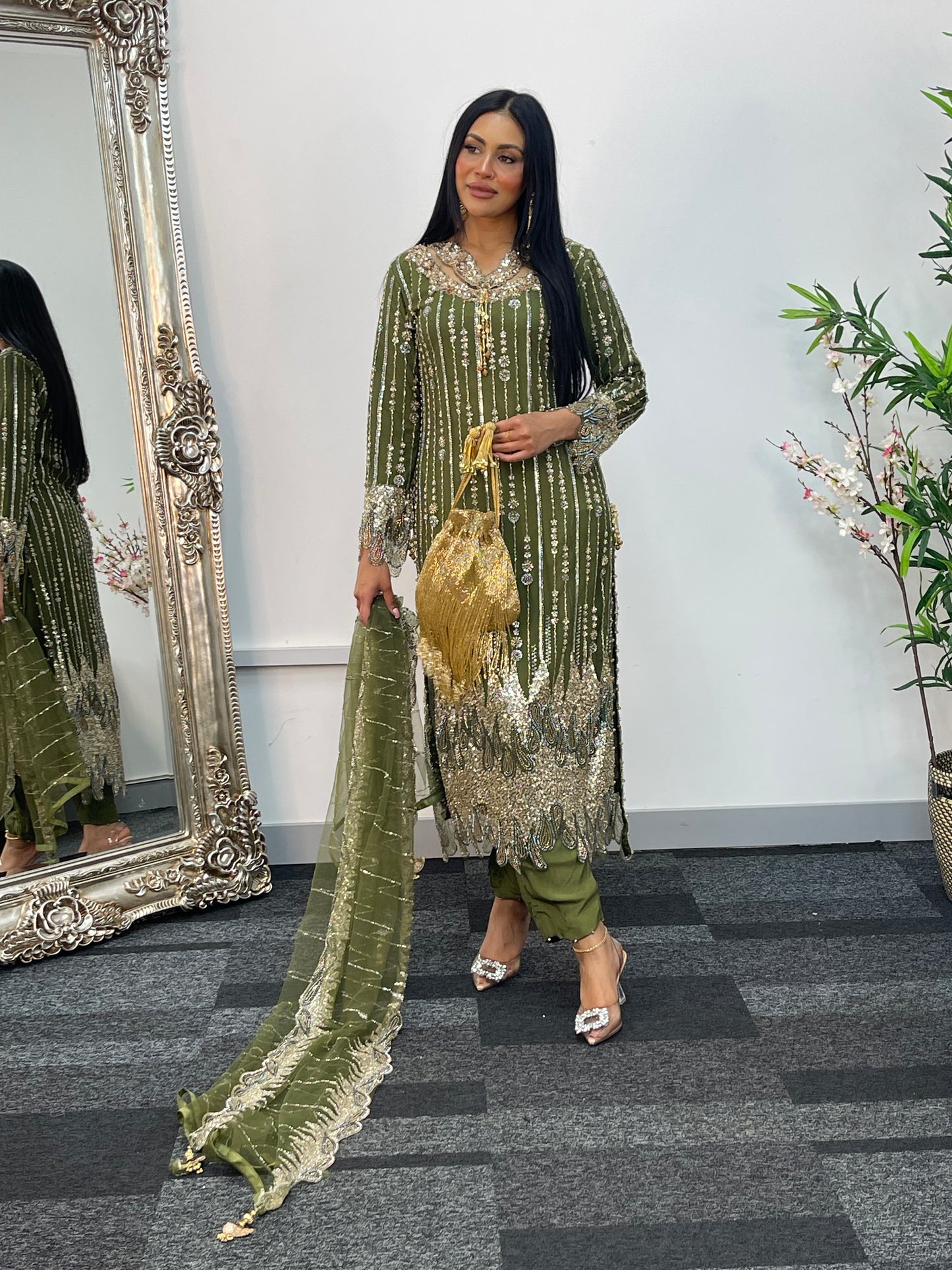 Payal - Cutdana Net - green - B