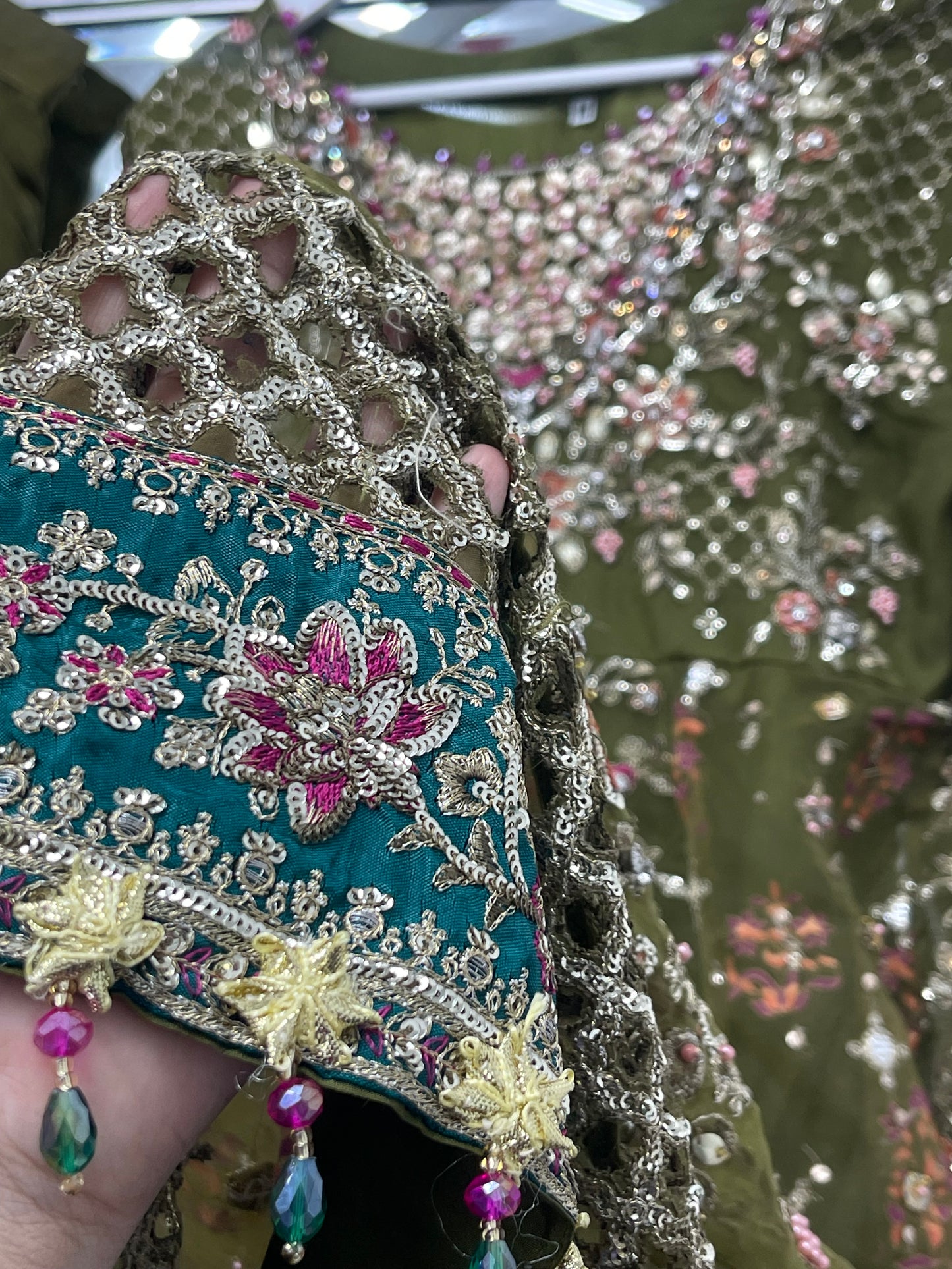 Mehndi - Maria B Inspired Maxi Lehnga