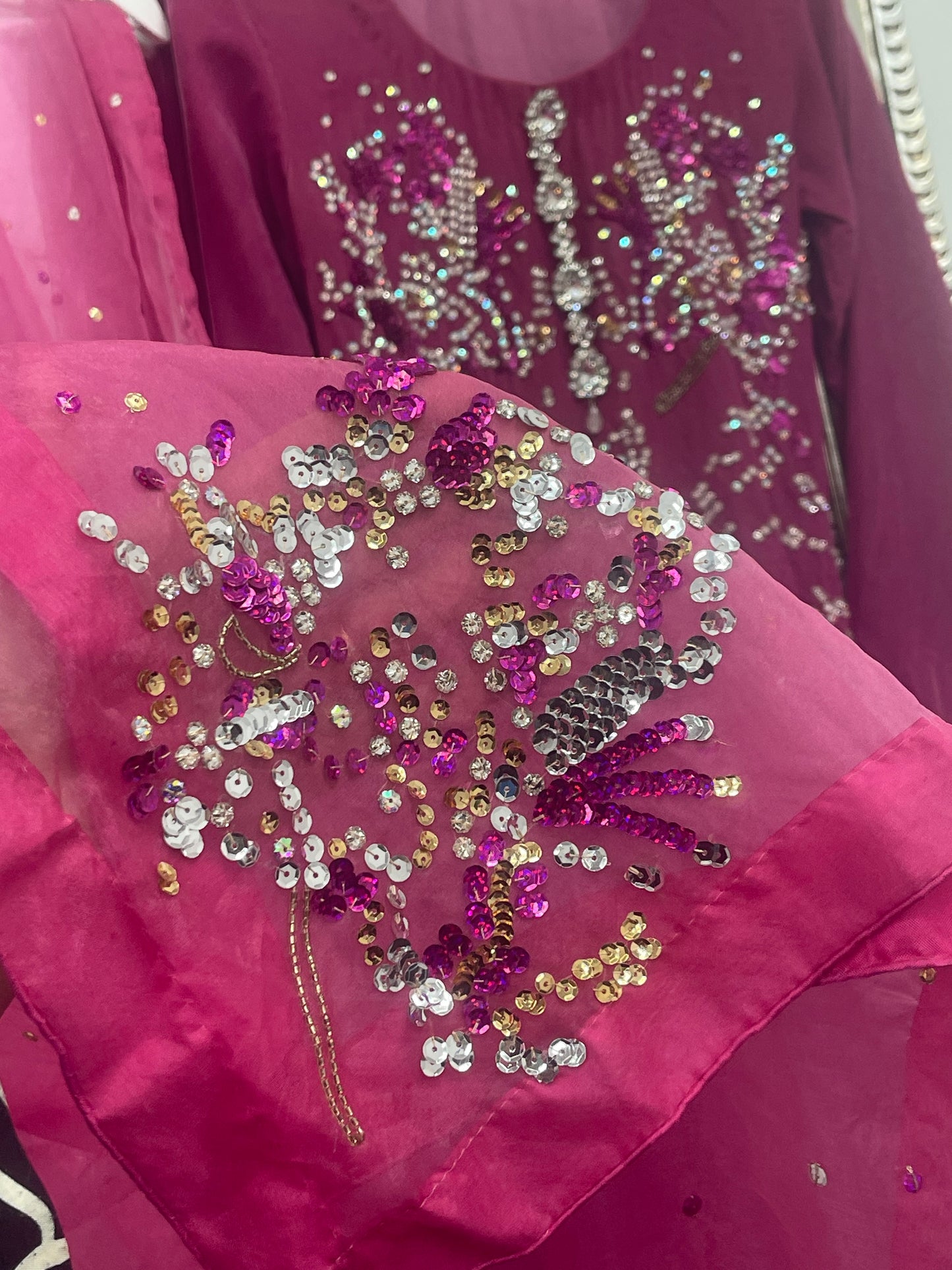 Rang e Gulaab - Hot Pink Velvet - Party Wear