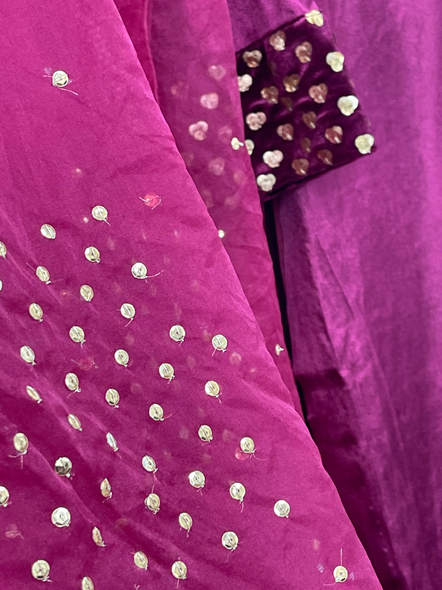 Sona l Plum Silk Velvet - Party Outfit l