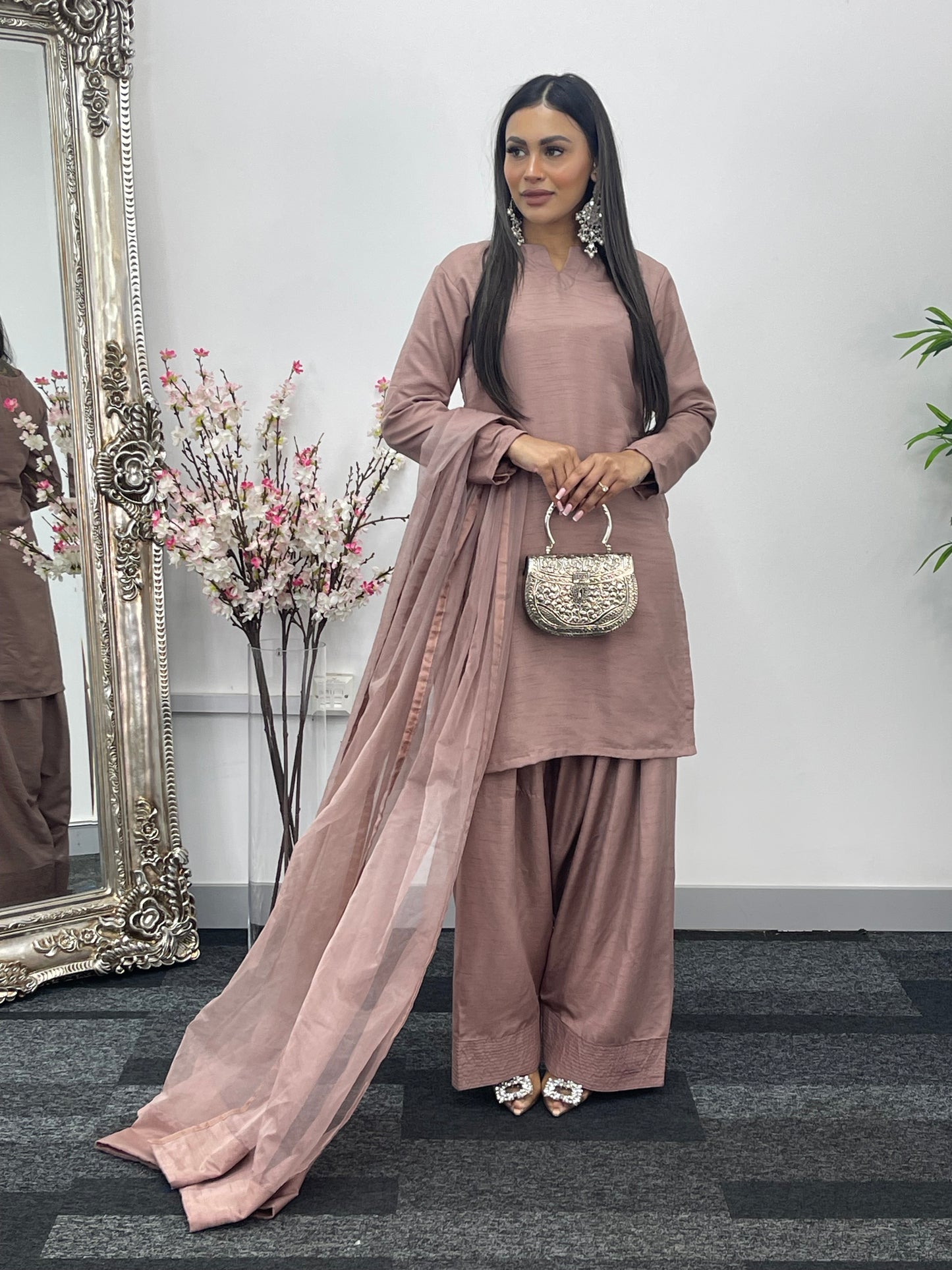 Saba - Farshi Shalwar - Coffee