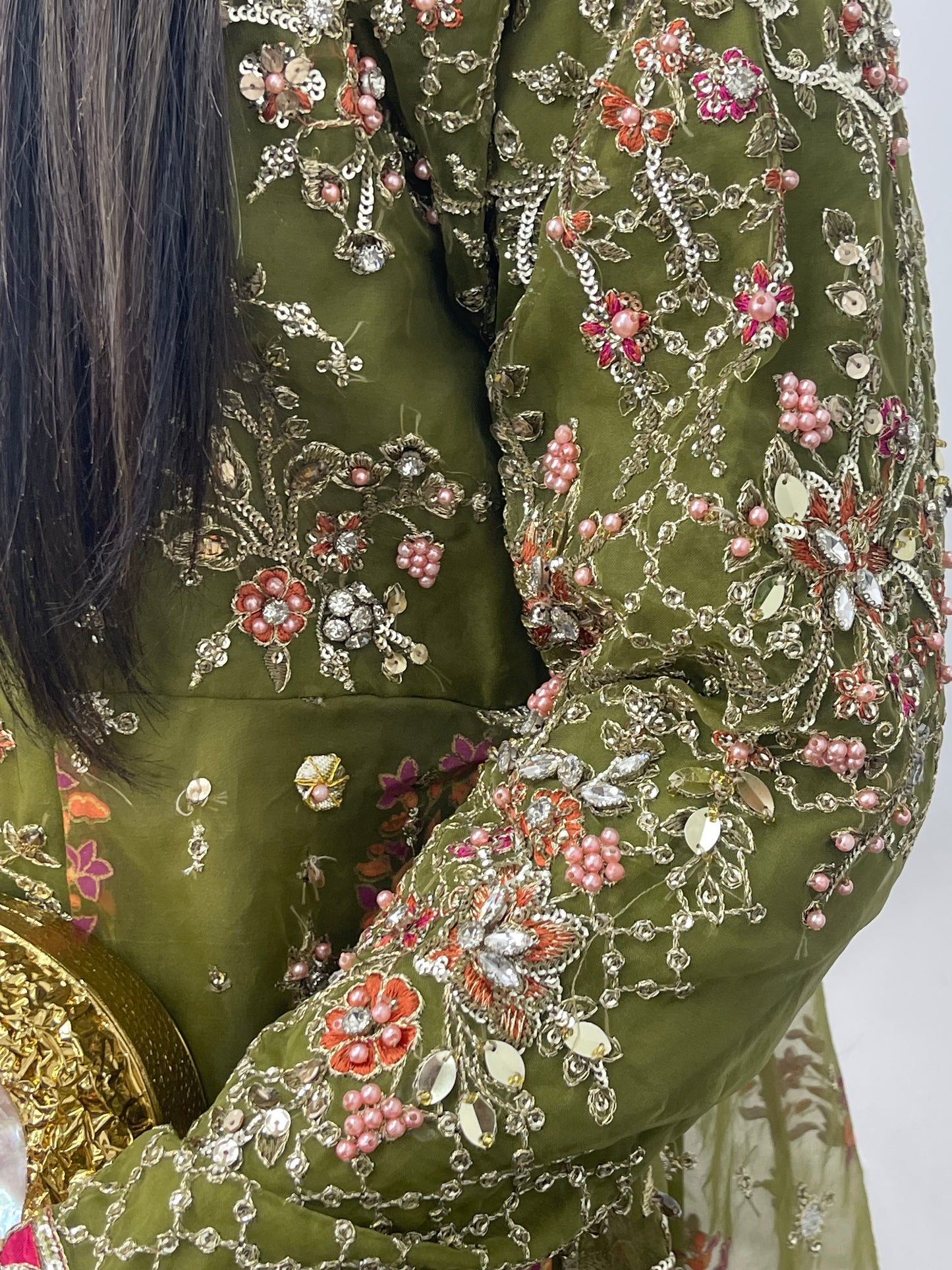 Mehndi - Maria B Inspired Maxi Lehnga