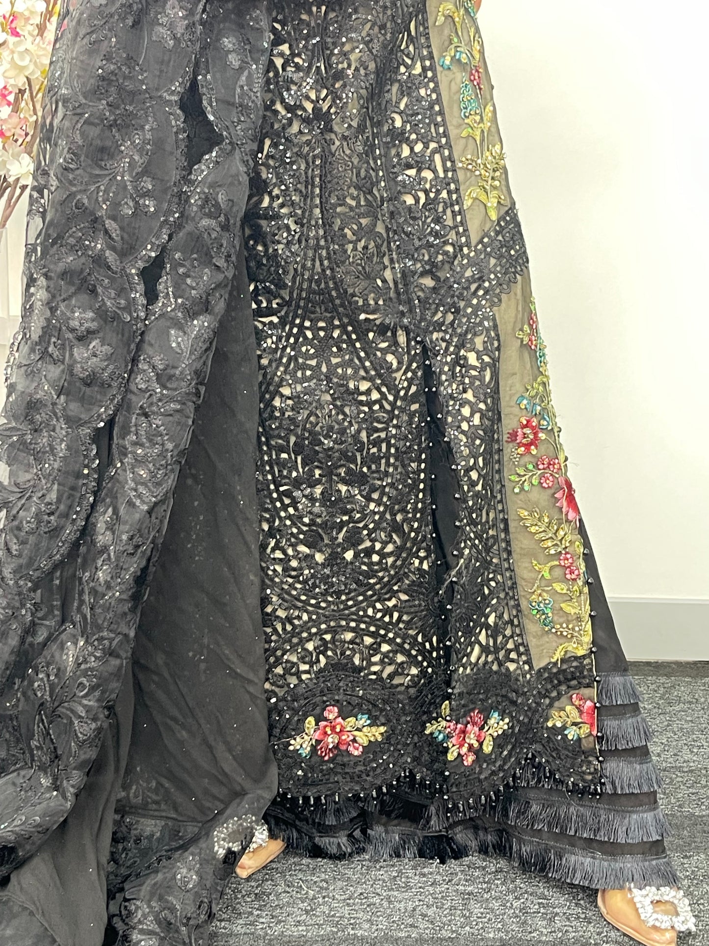 Nagin - Maria B Inspired Embroidered - Black -