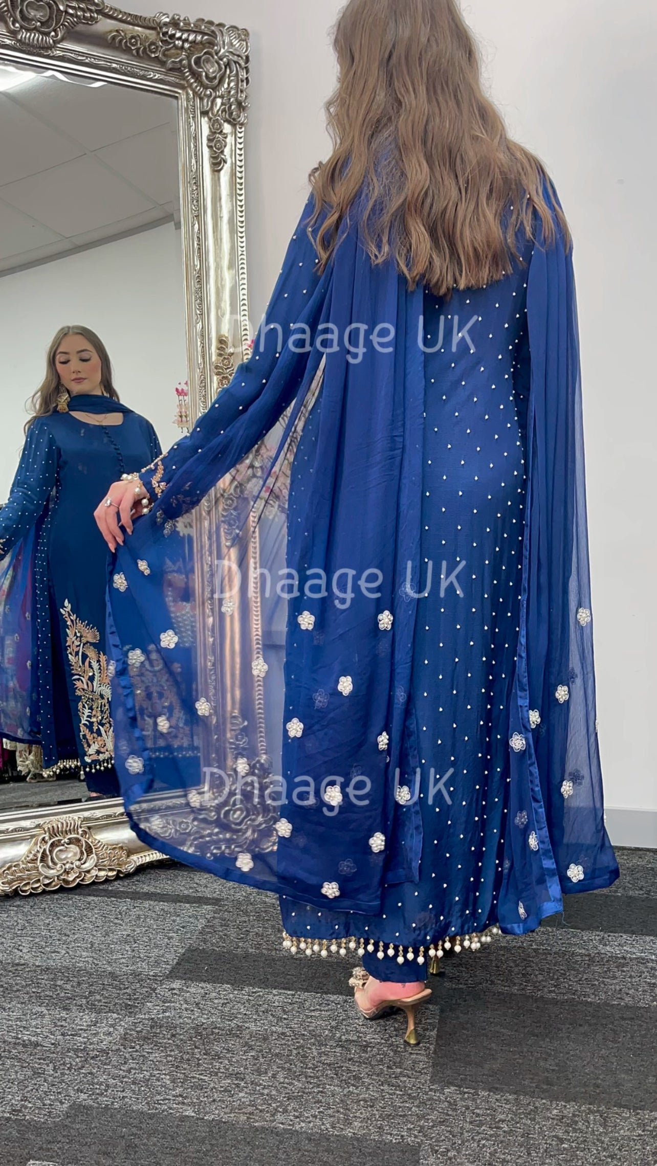 (Pre Order 4 Weeks) “Amber” Luxury Outfit - Blue -