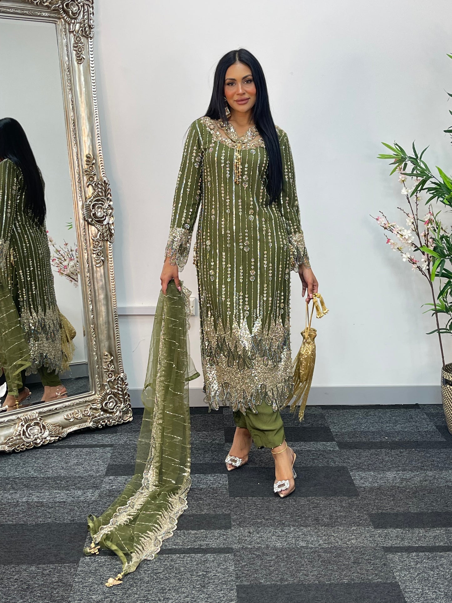 Payal - Cutdana Net - green - B