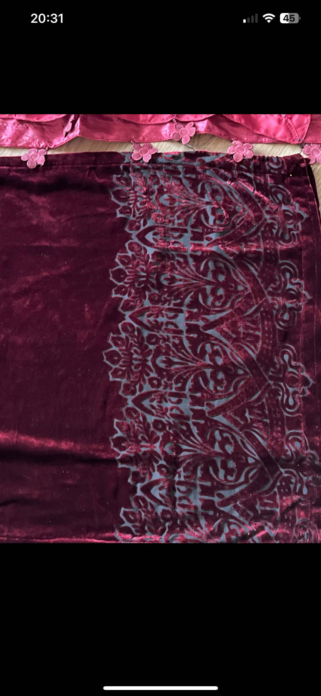 Wine - Sheesha X Velvet Maroon Plachi Daman with silk dupatta winter