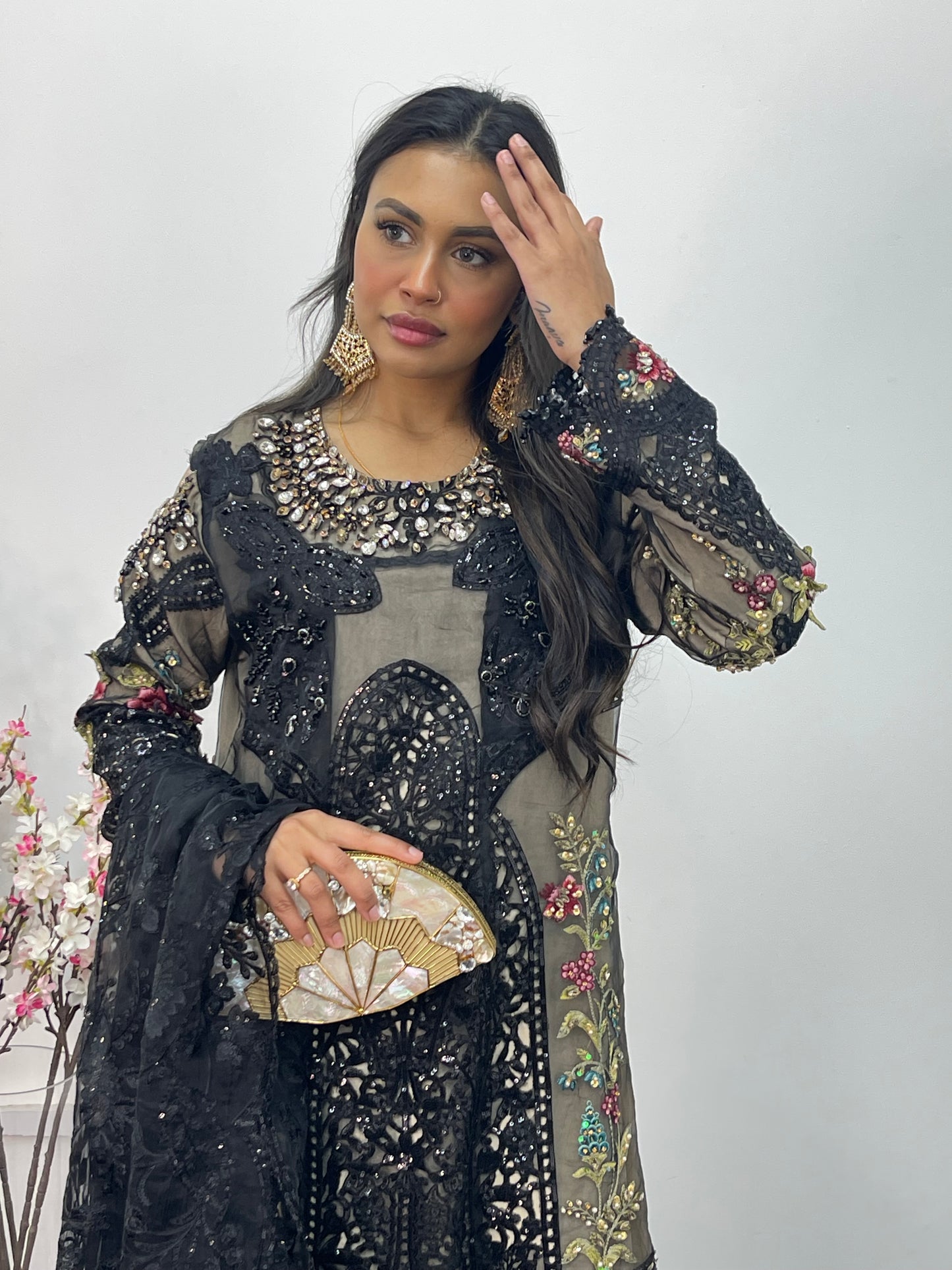 Nagin - Maria B Inspired Embroidered - Black -