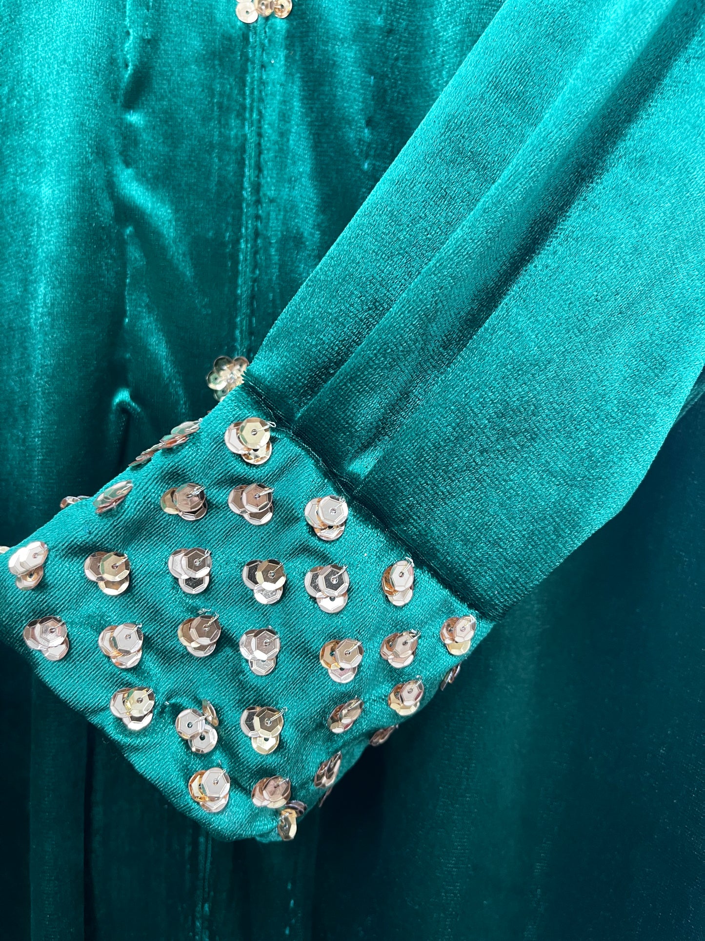 Sona l Green Silk Velvet - Party Outfit l