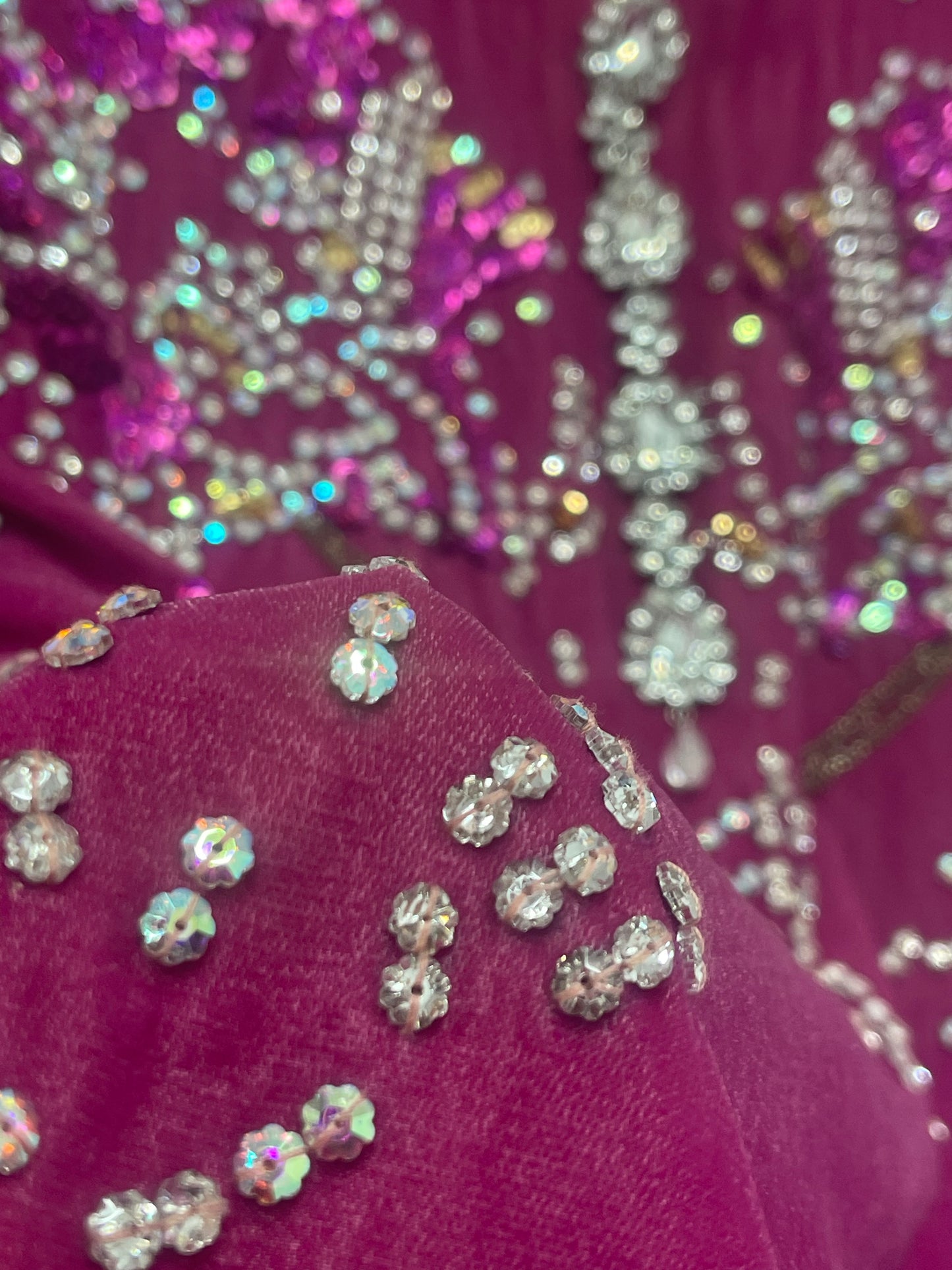 Rang e Gulaab - Hot Pink Velvet - Party Wear