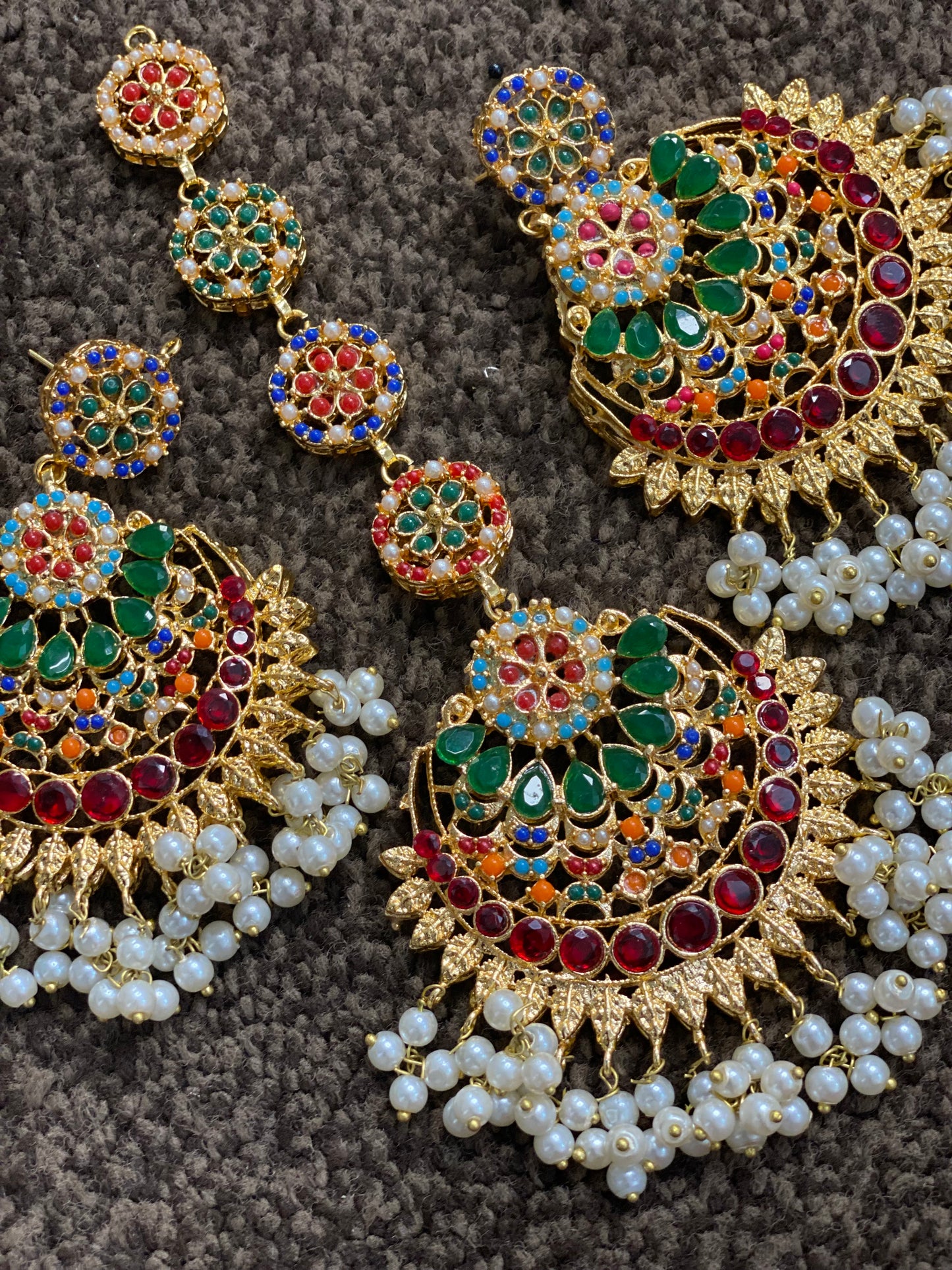 Bindi and earrings