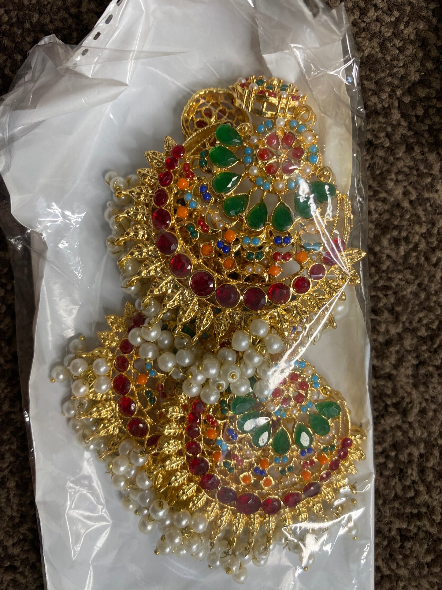 Bindi and earrings