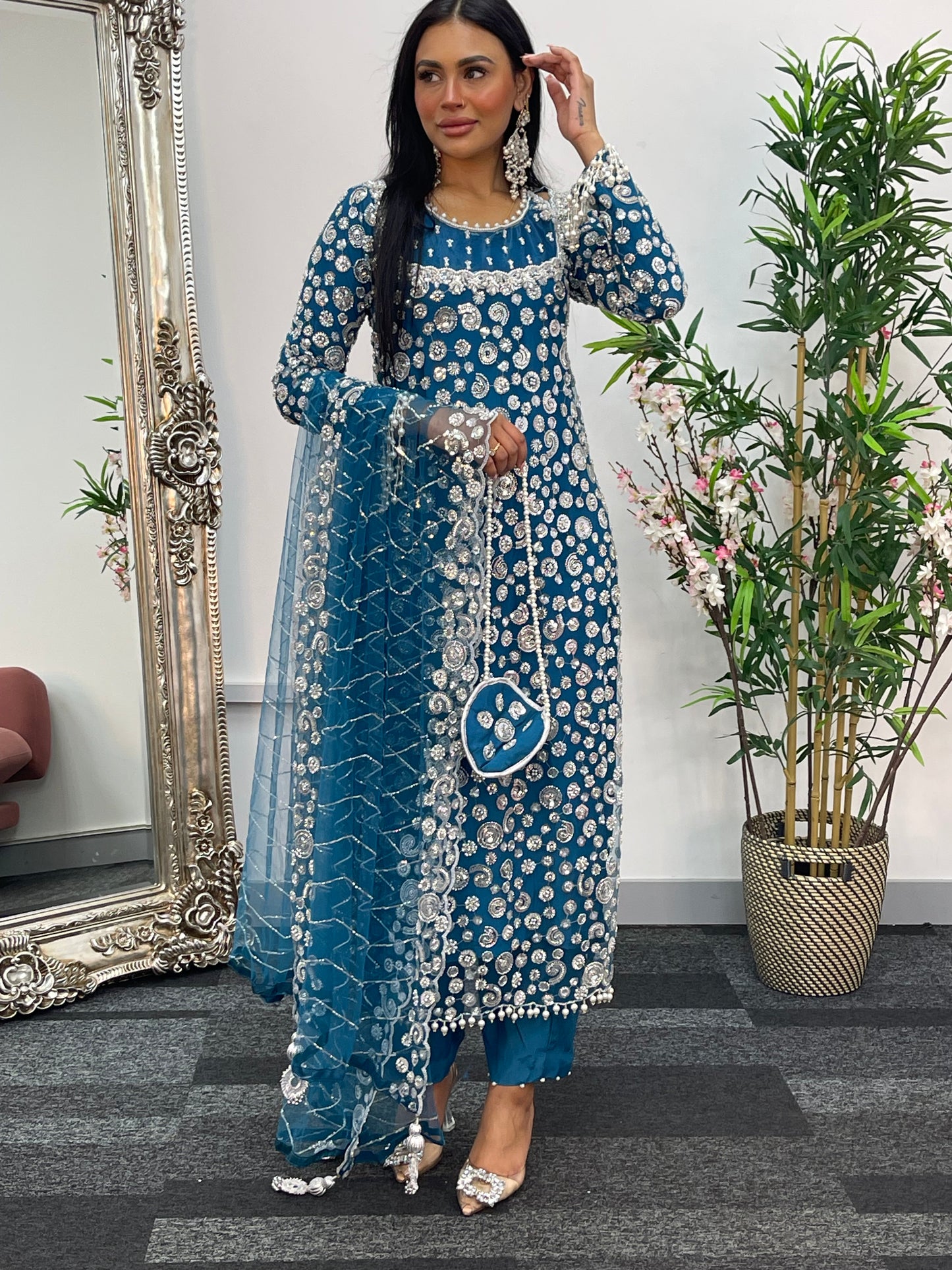 Bali - Cutdana Net - Teal - Baali - H