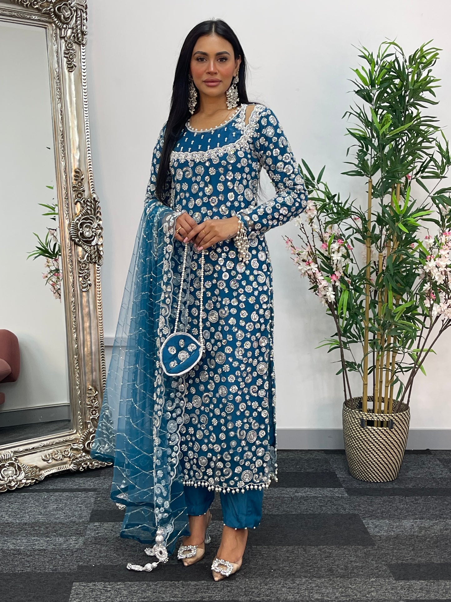 Bali - Cutdana Net - Teal - Baali - H