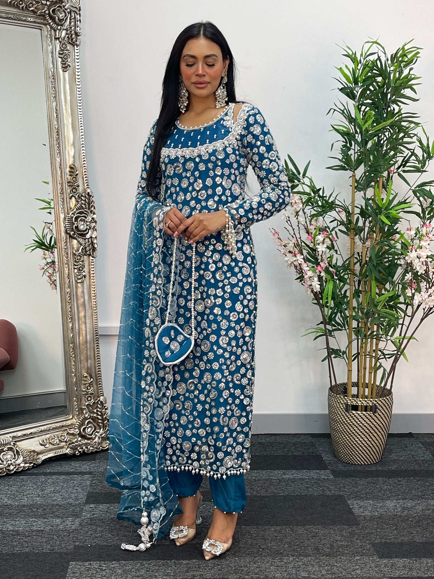 Bali - Cutdana Net - Teal - Baali - H