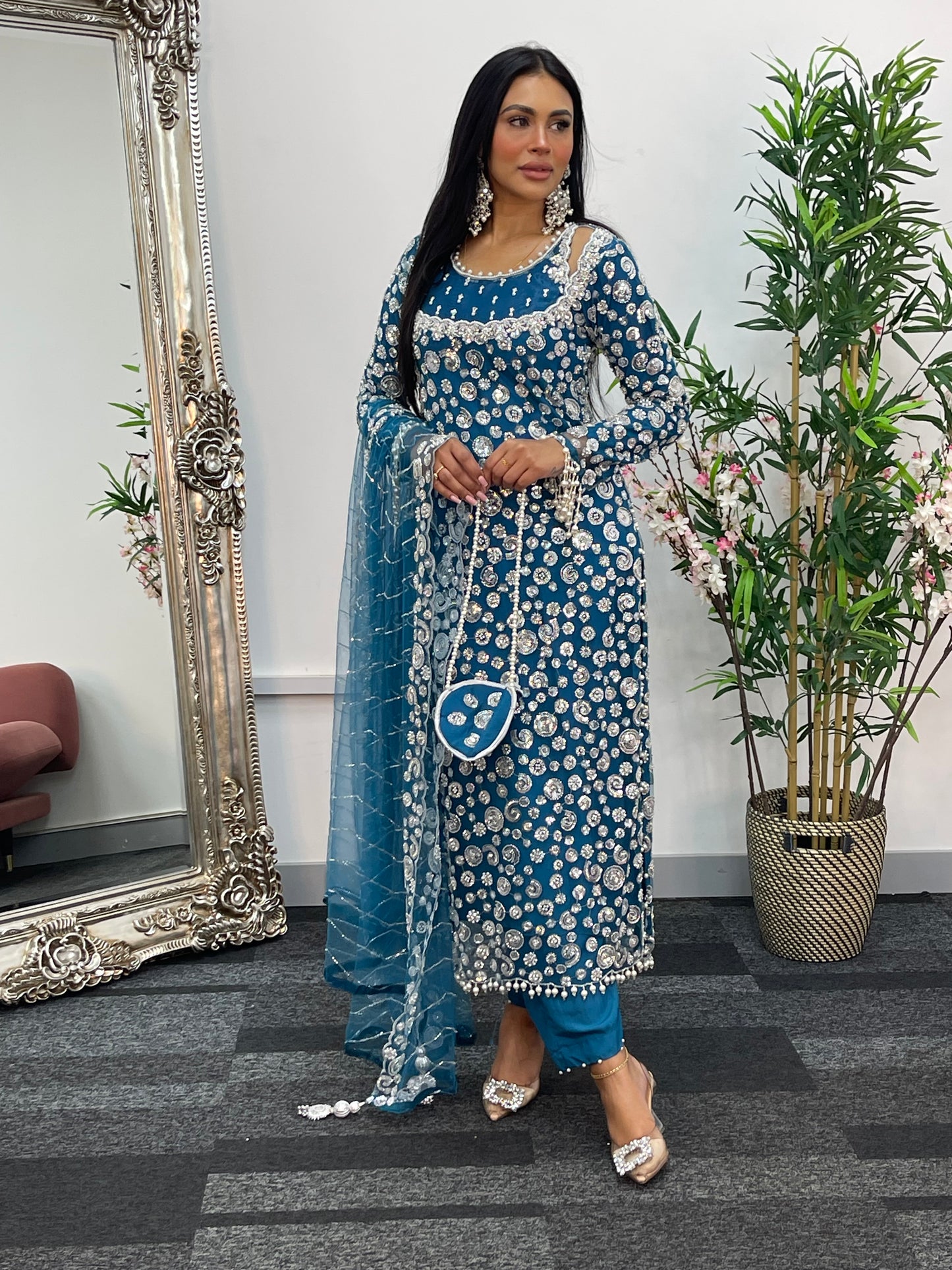 Bali - Cutdana Net - Teal - Baali - H