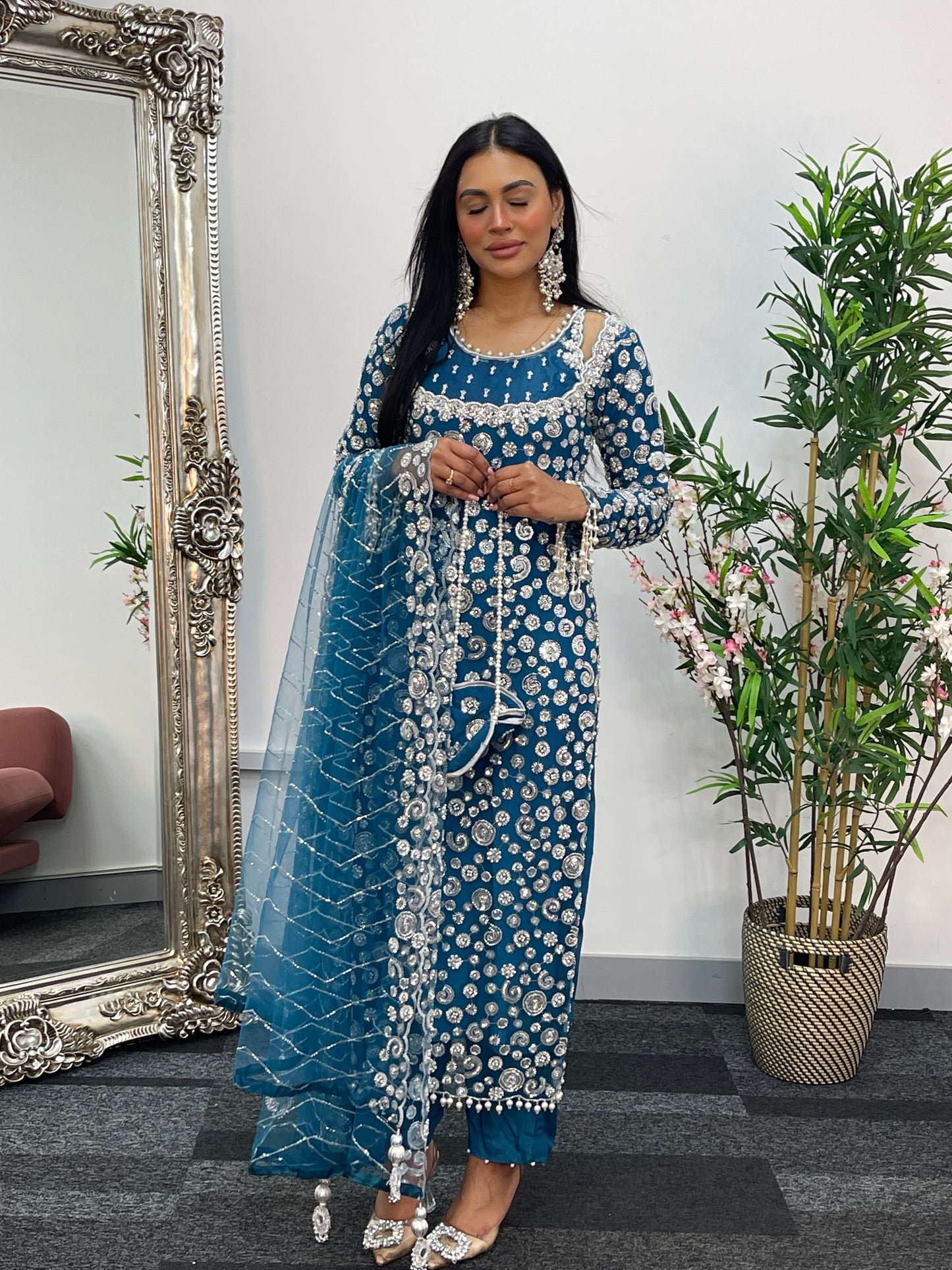 Bali - Cutdana Net - Teal - Baali - H