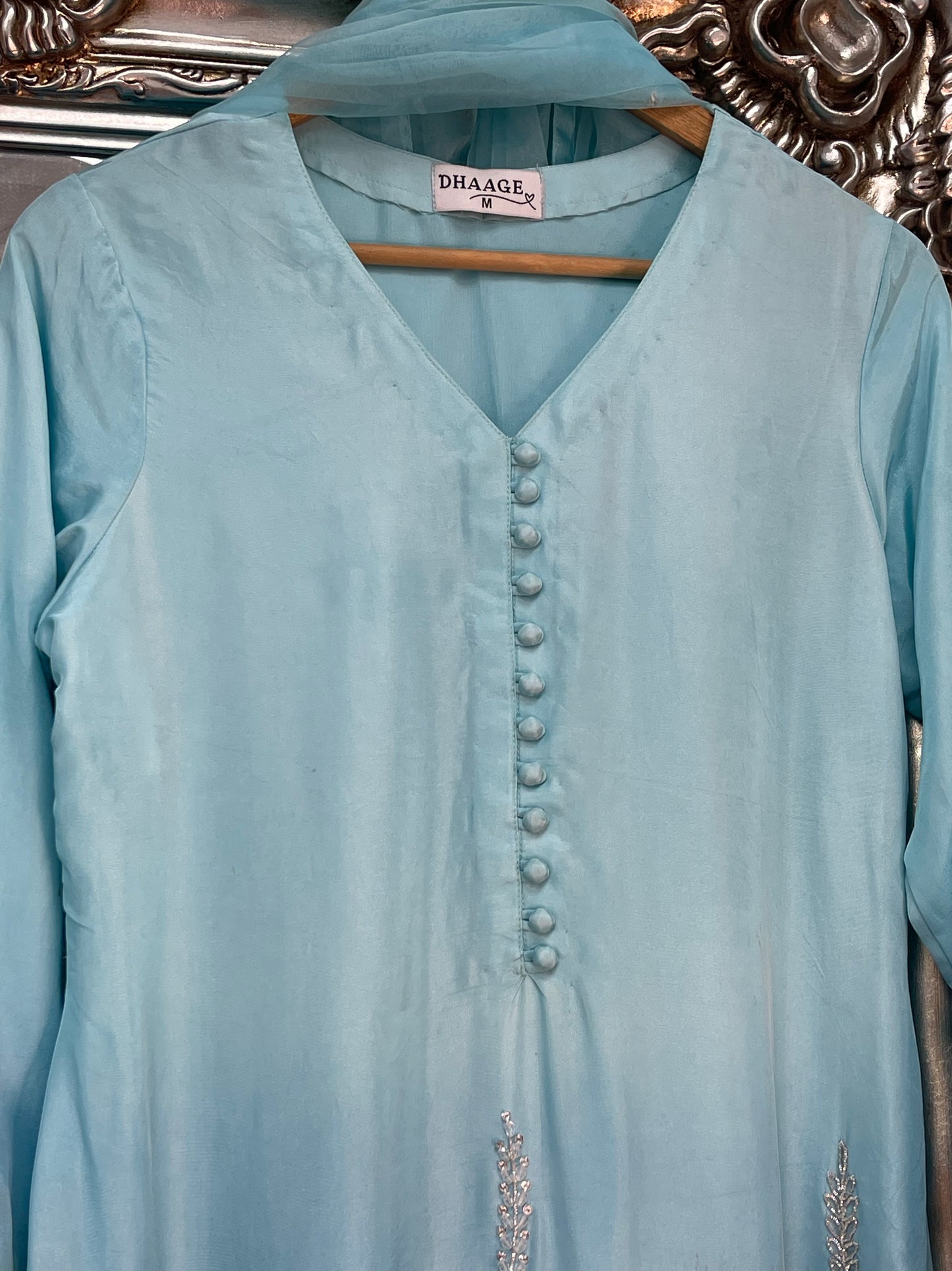 Party dresses for women | Farshi Shalwar - Blue