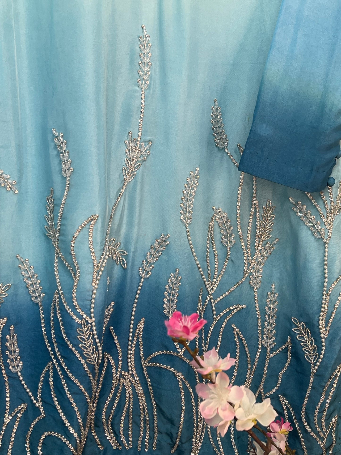 Party dresses for women | Farshi Shalwar - Blue