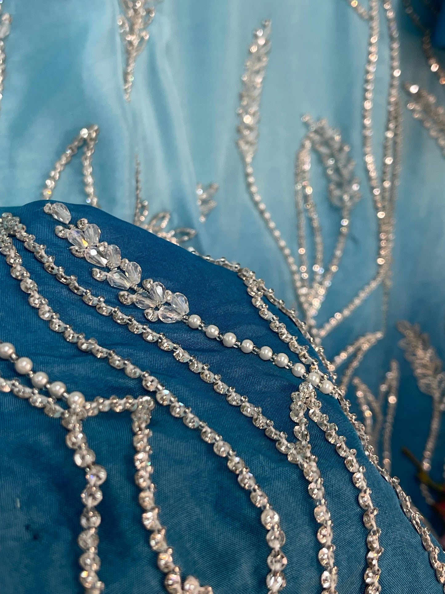Party dresses for women | Farshi Shalwar - Blue