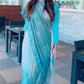 Sequin Ombre Saree - Blue Sari