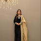 “sawan” Velvet Pret Black Party Wedding Outfit