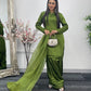 Saba - Farshi Shalwar - olive green