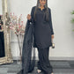 Saba - Farshi Shalwar - black