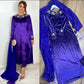 “Sheh-nai” Purple Velvet Pret with gold and Silver - Wedding Outfit