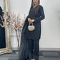 Saba - Farshi Shalwar - black