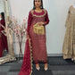 Rim Jhim -  Hand Work - Chiffon Party Wear - Black - Maroon -Purple - R