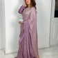 Sequin Ombre Saree - Pink mauve Sari