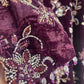 “Makhmal” Plum Velvet Cutdana - Party Wedding Outfit