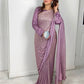 Sequin Ombre Saree - Pink mauve Sari