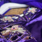 “Sheh-nai” Purple Velvet Pret with gold and Silver - Wedding Outfit