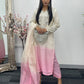 “Gulaabi” Luxury Outfit - Ombre Pink & Ivory