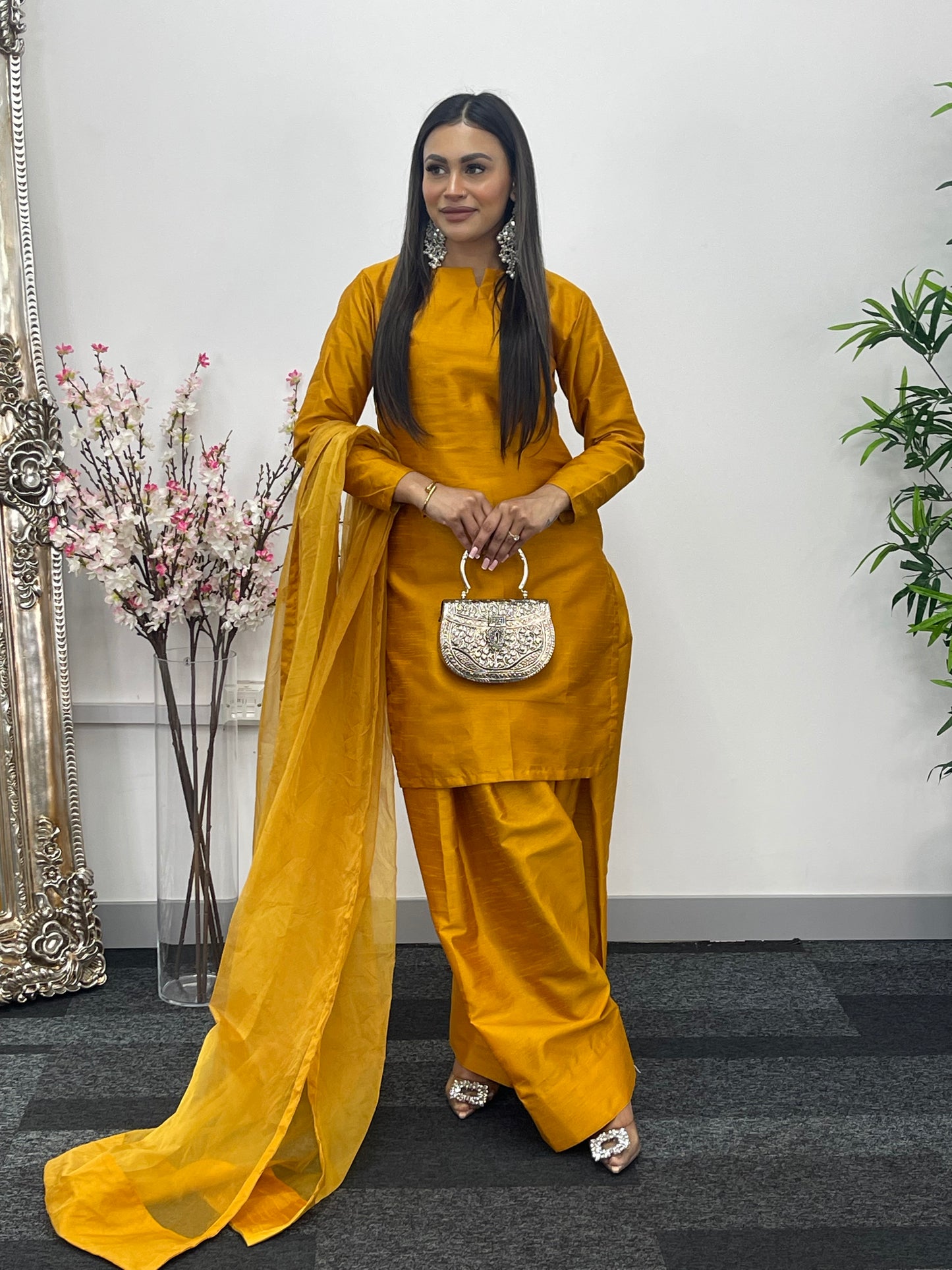 Saba - Farshi Shalwar - mustard