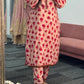 Daily Wear - 2 PC Printed Linen -Pink Roses