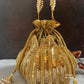 Gold Lotus Potli Bag